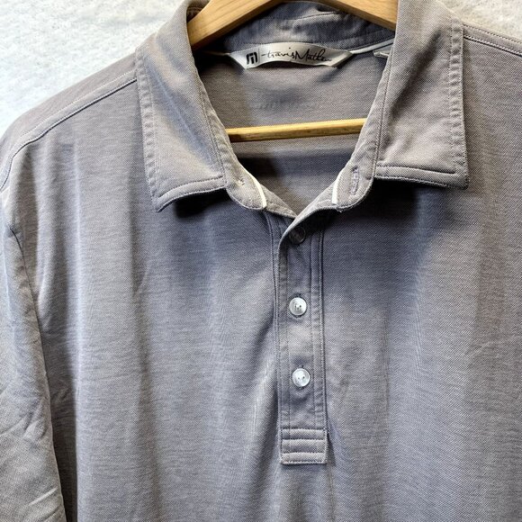 Travis Mathew Golf Polo Shirt Mens Size XL Gray Short Sleeves Pima Cotton Blend‎ - Picture 9 of 10